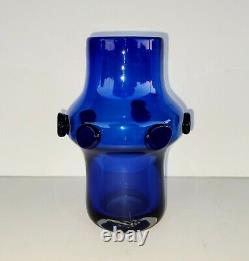 Blenko Vase #5935 Persian Blue Blob 1959 Made 1 year only Vintage Mid Century