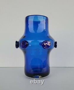 Blenko Vase #5935 Persian Blue Blob 1959 Made 1 year only Vintage Mid Century