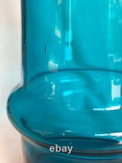 Blenko Wayne Husted Architectural Blue Glass Vase