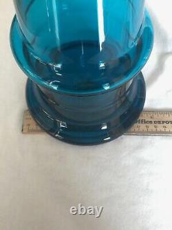 Blenko Wayne Husted Architectural Blue Glass Vase