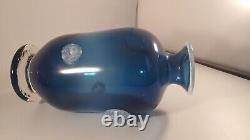 Blue And White Blown Art Glass Vase Charlie Golonkiewicz Rare Signed Unique