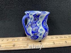 Blue Beauty on Antique Murano Millefiori Vase