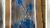 Blue Flower In A Glass Vase Acrylic Painting Salmasart 135