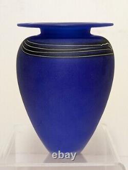 Blue Glass Vase Denizen Glass, Robert Wynne