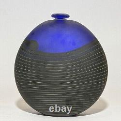 Blue Glass Vase Denizen Glass, Robert Wynne