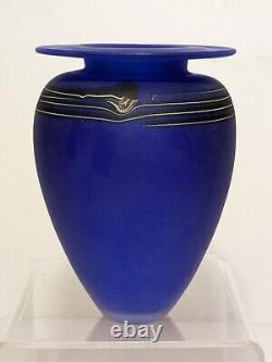 Blue Glass Vase Denizen Glass, Robert Wynne