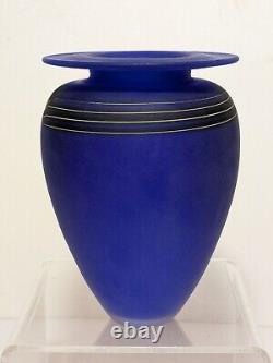 Blue Glass Vase Denizen Glass, Robert Wynne