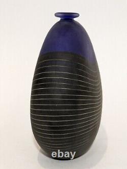 Blue Glass Vase Denizen Glass, Robert Wynne