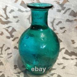 Blue Glass Vase Ocean Blue Cobalt 1 Flower Flower Vase Used