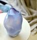 Blue Glass Vase Organic Shape Light Blue Indoor Decorative Flower Holder