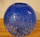 Blue Hand-Blown Glass Vase by Hisayoshi Iwata