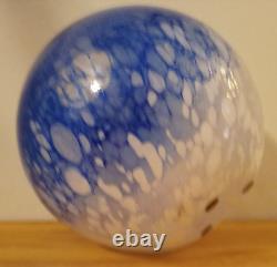 Blue Hand-Blown Glass Vase by Hisayoshi Iwata