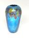 Blue Luster Vase with Tree Design. By Saul Alcaraz. Blown Glass