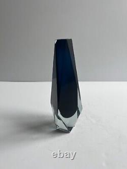 Blue Murano Glass Vase 20 x 8 cm