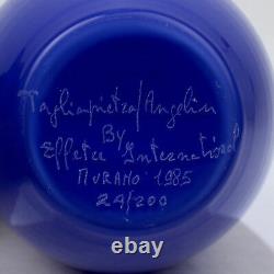 Blue Murano Glass Vase by Tagliapietra & Angelin for Effetre International GL