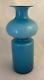 Blue & Opal Holmegaard Carnaby Tall Bulge Vase Per Lutken 1960s Retro Design