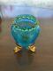 Blue and Amber Glass Vase Vintage Approximately 5. In H 3.5 B. Extremely Beautiful