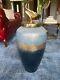 Blue and Gold Glass and Ceramic Floor Vase by Venus Williams