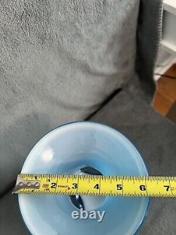 Blue teardrop art glass vase MINT