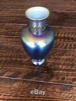 Blue tiffany tel el amarna favrile vase