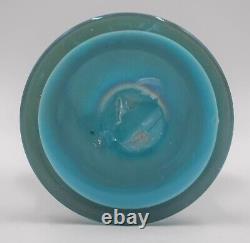 Bohemian Rindskopf Blue Art Glass Vase, Circa 1935