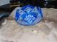 Bohemian glass cobalt blue cut to clear Vase