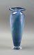 Brand & Greenburg 1990 Signed American Studio Art Glass Blue Vase 11 1/4 Tall