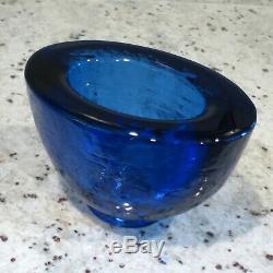 Brand New & Signed COBALT Wide Lipped Vase By Fire & Light