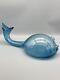 Bubble Art Glass Blue Whale Vase Large 18.5