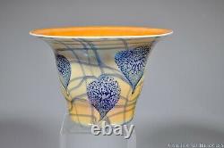 C. 1923 No. F. H. 382 IMPERIAL FREE HAND LILY PAD AND VINE ART GLASS FLARED VASE