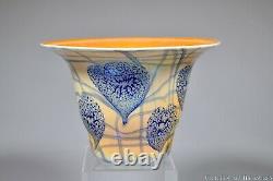 C. 1923 No. F. H. 382 IMPERIAL FREE HAND LILY PAD AND VINE ART GLASS FLARED VASE