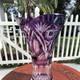 CAESAR CRYSTAL Masterwork Signed- Petr Kostinec- ELLA XLarge Violet Mantel Vase