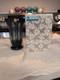 Caesar Crystal Bohemiae Czech Teal Azure Cut to Clear Lead Crystal Vase