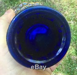 Carnival Rare Proof Shape Of A Dugan Big Basketweave Blue Vase