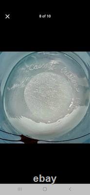 Cascade Creations Studio Art Glass Vase Signed 1996 Aqua Trumpet Flare 14