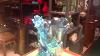 Chinese Blue Liuli Crystal Glass Koi Lotus Vase Ss900