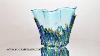 Clear Blue Decorative Modern Vase Murano Yourmurano