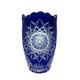 Cobalt Blue Cut To Clear Vase 7 Vintage