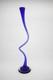 Cobalt Blue Extra Tall Single Flower Vase Hand Blown European Artisan 23