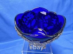 Cobalt Blue Glass Vase Insert Cherub Putti Lovebirds Silverplate Openwork C & Co
