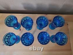 Cobalt blue glassware (lot of 8)