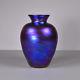 Colin Heaney Cape Byron Hot Glass Vase, 1989, 14cm Iridescent Blue, Purple