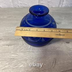 Correia Cameo Cobalt Blue Art Glass Vase L. E. /Signed