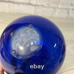 Correia Cameo Cobalt Blue Art Glass Vase L. E. /Signed