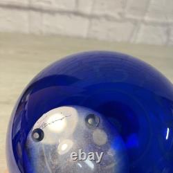Correia Cameo Cobalt Blue Art Glass Vase L. E. /Signed