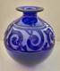 Correia Signed, Large Art Glass Vase, Cobalt Blue Cut Back Cameo 11 Of 200 7