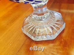 Cristal Clear 24% Lead Crystal Colbalt Blue Vase Bowl made in Hungary