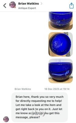 Czech Bohemian Catti Åselius Lidbeck Cobalt Blue Millefiori Art Glass Bowl OOAK