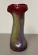 DINO MARTENS Vintage 50s Red Blue Yellow Green Cinched Art Glass Murano Vase