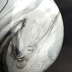 Dan Bergsma Signed Pilchuck Art Glass Freeform Handkerchief Centerpiece Bowl